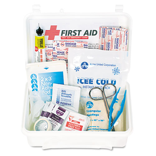 First Aid Kit for Up to 25 People, 113 Pieces, Plastic Case