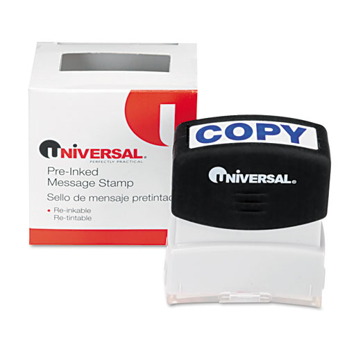 Message Stamp, COPY, Pre-Inked/Re-Inkable, Blue