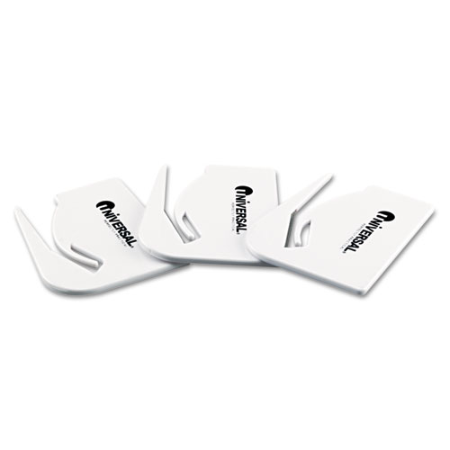 Letter Slitter Hand Letter Opener w/Concealed Blade, 2 1/2", White, 3/Pack