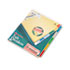 Single-Sided Reinforced Insertable Index, Multicolor 5-Tab, Letter, Buff, 5/Set