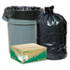Recycled Large Trash and Yard Bags, 33 gal, .9 mil, 32.5 x 40, Black, 80/Carton