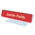 Architectural Desk Sign with Name Plate, Gray, Radius Edge