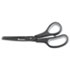 Industrial Scissors, 8" Length, Straight, Black Carbon Coated Blades, Black/Blue