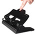 30-Sheet Three-Hole Power Assist Punch, Black - View 1