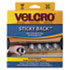 Sticky-Back Hook and Loop Fastener Tape with Dispenser, 3/4 x 15 ft. Roll, Black