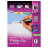 Translucent Multicolor Write-On Dividers, 5-Tab, Letter, 1 Set
