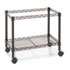 Single-Tier Rolling File Cart, 24w x 14d x 21h, Black - View 1