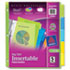 WorkSaver Big Tab Plastic Dividers, 5-Tab, Letter, Multicolor