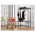 Wire Shelving Garment Rack, Black, Steel, Stand Alone Rack, Five Hooks - View 1