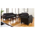 Reception Lounge Furniture, 2-Cushion Loveseat, 55-1/2w x 31-1/2d x 32h, Black - View 1