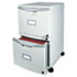 2-Drawer Mobile Filing Cabinet, 14-3/4w x 18-1/4d x 26h, Light Gray
