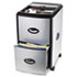 Mobile Filing Cabinet With Metal Siding, 19w x 15d x 23h, Black/Silver