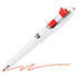 Ballpoint Retractable Pen with 50 Flags, Red Ink, Medium, 2 per Pack