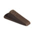 Big Foot Doorstop, No-Slip Rubber Wedge, 2-1/4w x 4-3/4d x 1-1/4h, Brown, 2/Pack