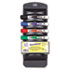 Dry Erase Marker Caddy Kit, Chisel Tip, 4 Assorted Colors, 8/Set