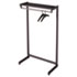 36" Wide Single-Side Garment Rack w/Shelf, Powder Coated Textured Steel, Black