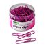 Paper Clips, PVC-Free Plastic Coated Wire, Jumbo, Pink, 80/Pack