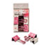 Breast Cancer Awareness Medium Easy Grip Binder Clips, Pink/White, 12