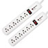 Surge Protector, 6 Outlets, 6ft Cord, 1080 Joules, 2/PK