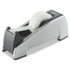 Office Suites Desktop Tape Dispenser, 1" core, Plastic, Heavy Base, Black/Silver
