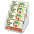 Four-Pocket Countertop Business Card Holder, Holds 2 x 3 1/2 Cards, Clear