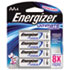 e² Lithium Batteries, AA, 4 Batteries/Pack