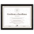 Two-Tone Document/Diploma Frame, Wood, 8-1/2 x 11, Black w/Gold Leaf Trim