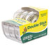 Permanent Double-Stick Tape, 1/2" x 300", 1" Core, Clear