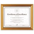 Antique Colored Document Frame w/Certificate, Metal, 8-1/2 x 11, Gold