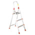#566 Three Foot Folding Aluminum Euro Platform Ladder, Red