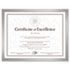 Value U-Channel Document Frame w/Certificates, 8-1/2 x 11, Silver