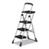 MaxTM Work Platform Project Ladder, 225lb Duty Rating, 22wx31dx55h, Steel, Black