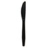 Full Length Polystyrene Cutlery, Knife, Black, 1000/Carton