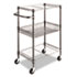 Three-Tier Wire Rolling Cart, 16w x 26d x 39h, Black Anthracite