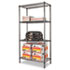 Wire Shelving Starter Kit, 4 Shelves, 36w x 18d x 72h, Black Anthracite