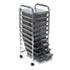 Portable Drawer Organizer, 15-1/2w x 13d x 37-5/8h, Chrome/Smoke