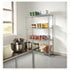 Wire Shelving Starter Kit, 4 Shelves, 48w x 18d x 72h, Silver - View 3