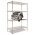 Wire Shelving Starter Kit, 4 Shelves, 48w x 24d x 72h, Silver - View 2