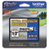 TZe Extra-Strength Adhesive Laminated Labeling Tape, 1/2w, Black on White