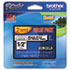 TZe Standard Adhesive Laminated Labeling Tapes, 1/2w, Black on White, 2/Pack