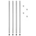 Stackable Posts For Wire Shelving, 36" High, Silver, 4/Pack