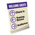 Slanted Desk Sign Holder, Plastic, 8-1/2 x 11, Clear