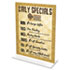 Stand-Up Double-Sided Sign Holder, Plastic, 8-1/2 x 11, Clear