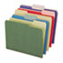 Recycled File Folders, 1/3 Cut Top Tab, Letter, Assorted, 50/Box