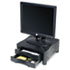 Monitor/Printer Stand w/2 Drawers,13 x 13 1/2 x 5 3/4, Black
