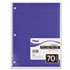 Spiral Bound Notebook, College Rule, 8 x 10-1/2, White, 1  Subject 70 Sheets/Pad - View 1