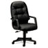 Leather 2090 Pillow-Soft Series Executive High-Back Swivel/Tilt Chair, Black