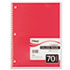 Spiral Bound Notebook, College Rule, 8 x 10-1/2, White, 1  Subject 70 Sheets/Pad - View 3