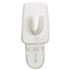 Adhesive Micro Utility Hooks, Plastic, White, 3/Pack - View 1
