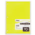 Spiral Bound Notebook, College Rule, 8 x 10-1/2, White, 1  Subject 70 Sheets/Pad